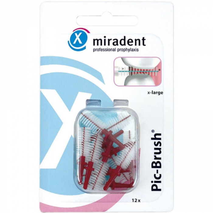 Запасные ёршики для Miradent Pic-Brush красные, 12 шт
