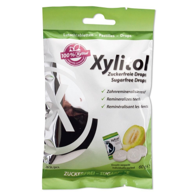 Леденцы Miradent Xylitol Drops Дыня, 60 гр / 26 шт.