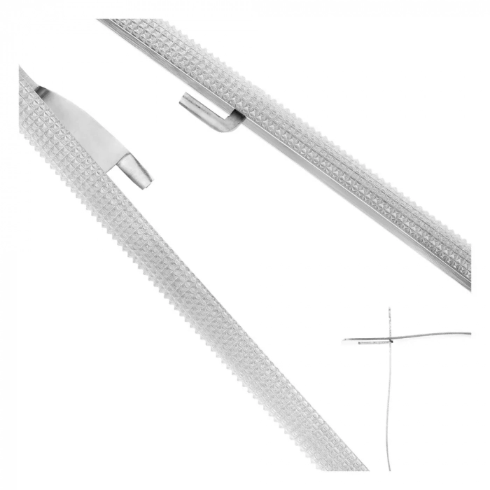 Иглодержатель микрохирургический прямой Castroviejo-Gomel TC, карбит вольфрамовые вставки, 16,0 см, 20-30*