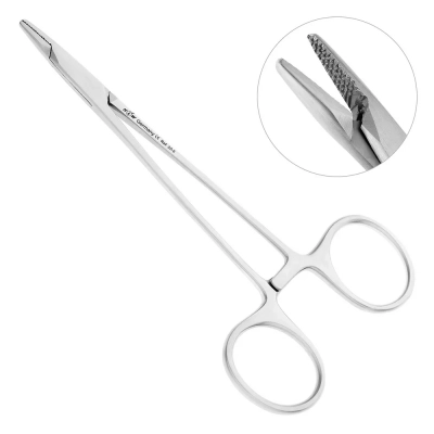 Иглодержатель хирургический прямой Derf, 12,5 см, 20-8*