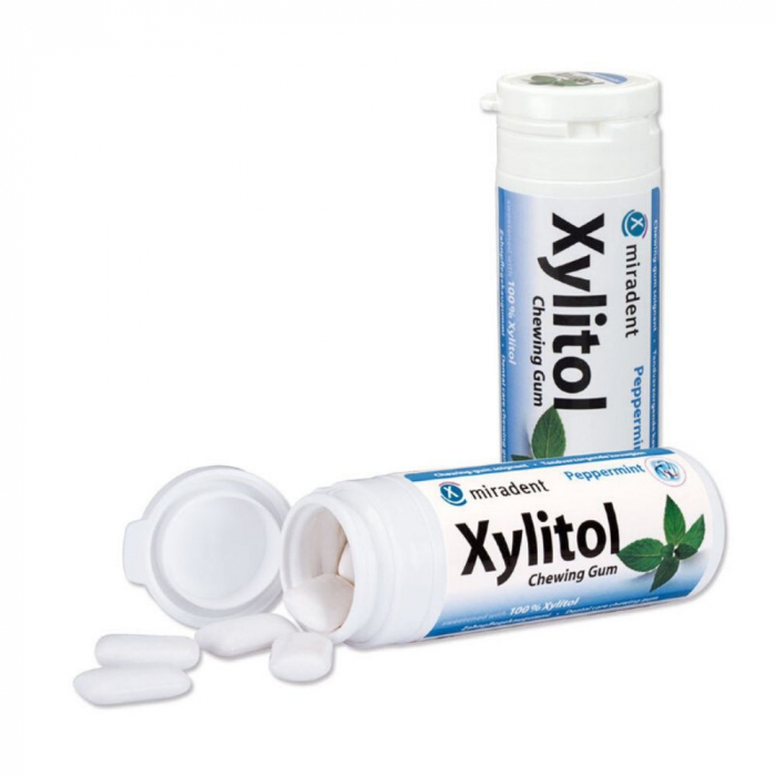 Жевательная резинка Miradent Xylitol Chewing Gum Перечная мята, 30 гр