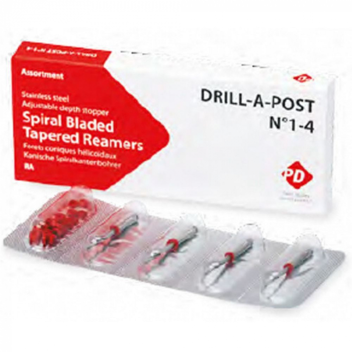 DRILL-A-POST №1 спиральная коническая развертка RA для стекловолоконных штифтов, 1 шт