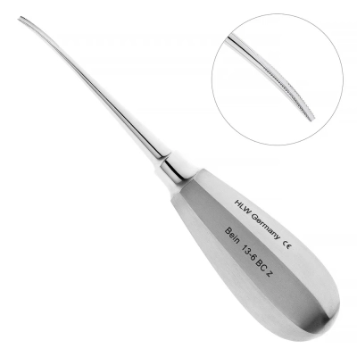 Элеватор Bein, изогнутый, зубчатый, 2,0 мм, 13-6BCZ*