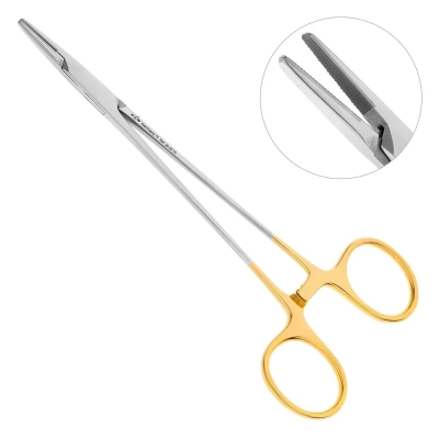 Иглодержатель хирургический прямой Mayo-Hegar TC, карбит вольфрамовые вставки, 16 см, 20-25*