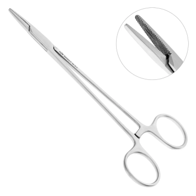 Иглодержатель хирургический прямой Mayo-Hegar, 16 см, 20-12*