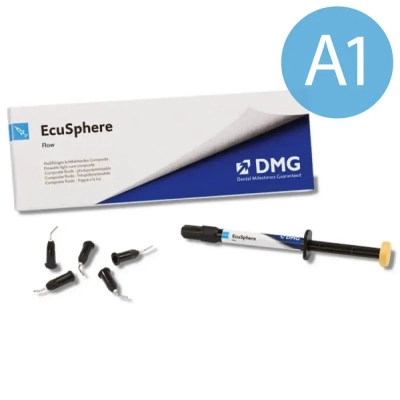 EcuSphere-Flow А1 светоотверждаемый текучий композит, 2 шприца по 1.5 г, 10 насадок