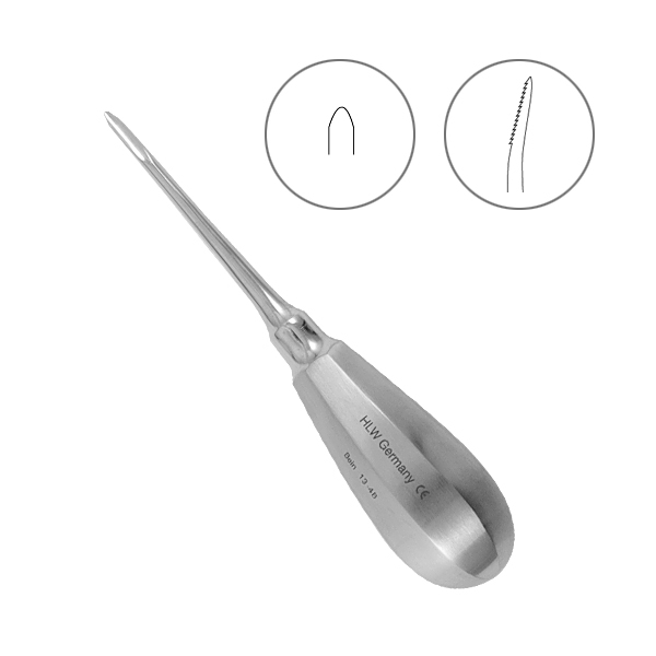 Элеватор Bein, изогнутый, зубчатый, 3,0 мм, 13-4BCZ*