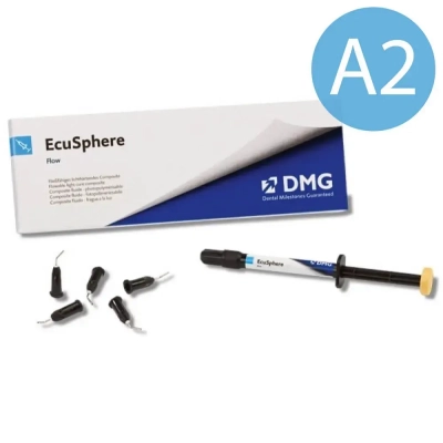 EcuSphere-Flow А2 светоотверждаемый текучий композит, 2 шприца по 1.5 г, 10 насадок