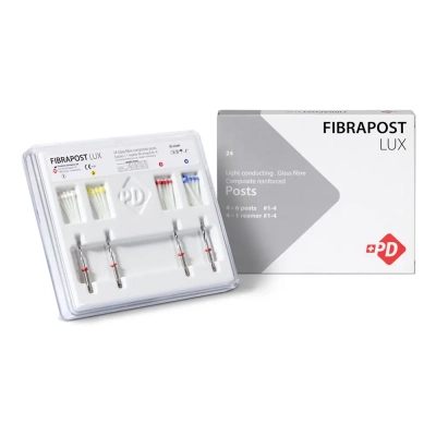 Fibrapost Lux штифты стекловолоконные, 24 шт + 4 раймерса