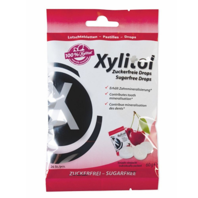Леденцы Miradent Xylitol Drops Вишня, 60 гр / 26 шт.