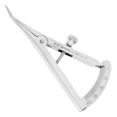 Кронциркуль изогнутый, малый, шкала 0-25 мм, длина 9 см, 40-05*