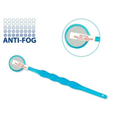 Одноразовое ротовое зеркало Brilliant Anti-Fog голубое, 19 мм, (50 шт.)