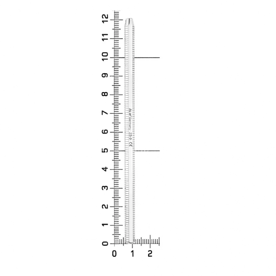 Ручка для зеркала восьмигранная, рифлёная, цельная, 12 см, 23-9*