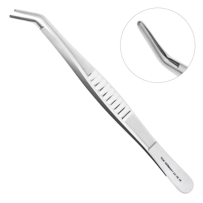 Пинцет изогнутый атравматичный De Bakey, 15,0 см, 22-35*