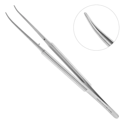 Пинцет микро анатомический изогнутый 18,0 см, 40-45A*