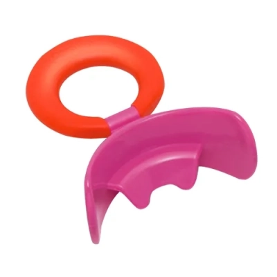 MUPPY с козырьком, жесткая, розовая SMALL (с красным кольцом, от 3 до 5 лет)