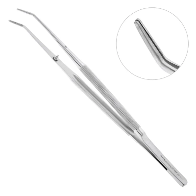 Пинцет микро анатомический изогнутый Gomel, 18,0 см, 22-33*