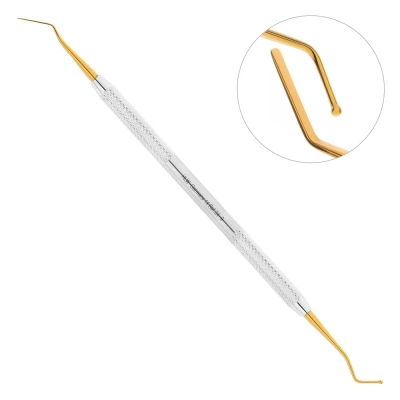 Гладилка двусторонняя, прямой-шарик, нитрид титановое покрытие, 1,5-1,3 мм, 24-9*