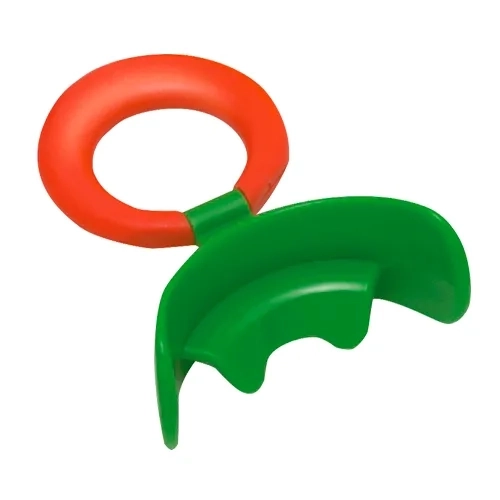MUPPY с козырьком, жесткая, зеленая SMALL (с красным кольцом, от 3 до 5 лет)