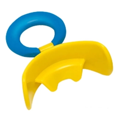 MUPPY с козырьком, жесткая, желтая LARGE (с синим кольцом, от 5 до 8 лет)