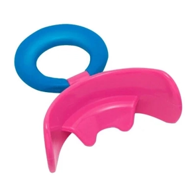 MUPPY с козырьком, жесткая, розовая LARGE (с синим кольцом, от 5 до 8 лет)