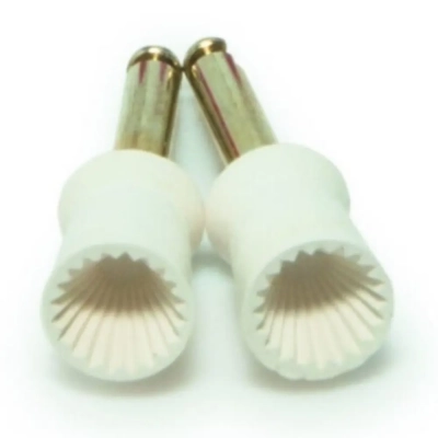 Головки полировальные тип Serrated, белые (средней жесткости), 12 шт