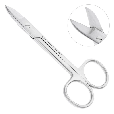 Ножницы коронковые прямые, 10,0 см, зубчатые, 19-18*