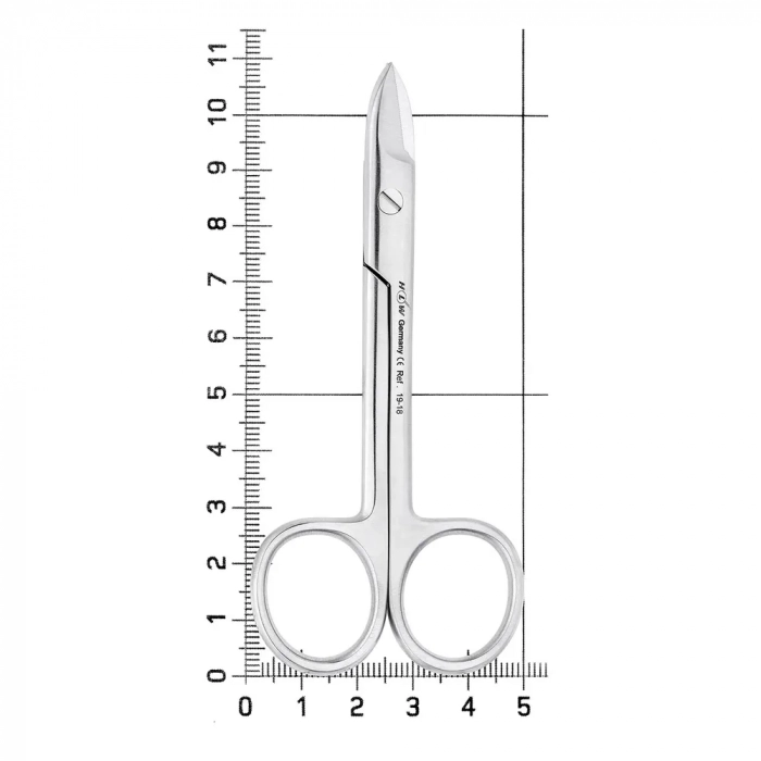 Ножницы коронковые прямые, 10,0 см, зубчатые, 19-18*
