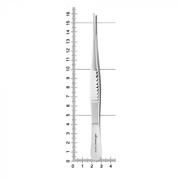 Пинцет прямой атравматичный De Bakey, 15,0 см, 22-34*