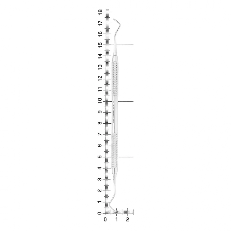 Гладилка двусторонняя со штопфером, 1,5 мм, 29-41*