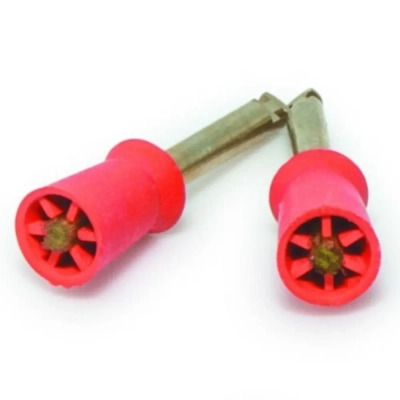 Головки полировальные тип Dual Cups 2-in-1, красные (мягкие), 12 шт