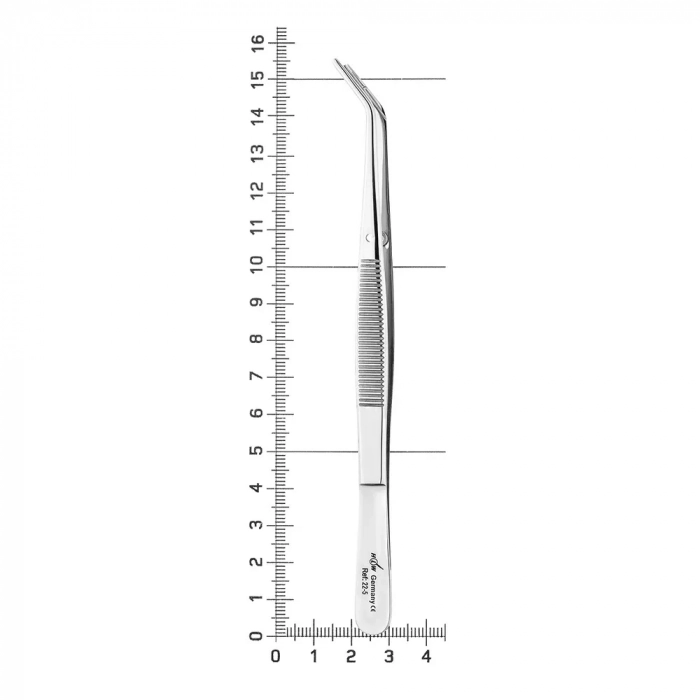 Пинцет стоматологический изогнутый Pin, для пинов, 15 см, 22-5*