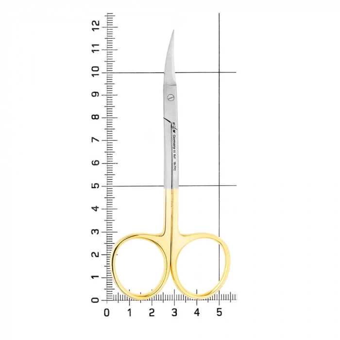 Ножницы хирургические двойной изгиб La Grange TC, 11,5 см, карбит вольфрамовые вставки, 19-7TC*