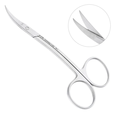 Ножницы хирургические двойной изгиб La Grange, 11,5 см, зубчатые, 19-7*