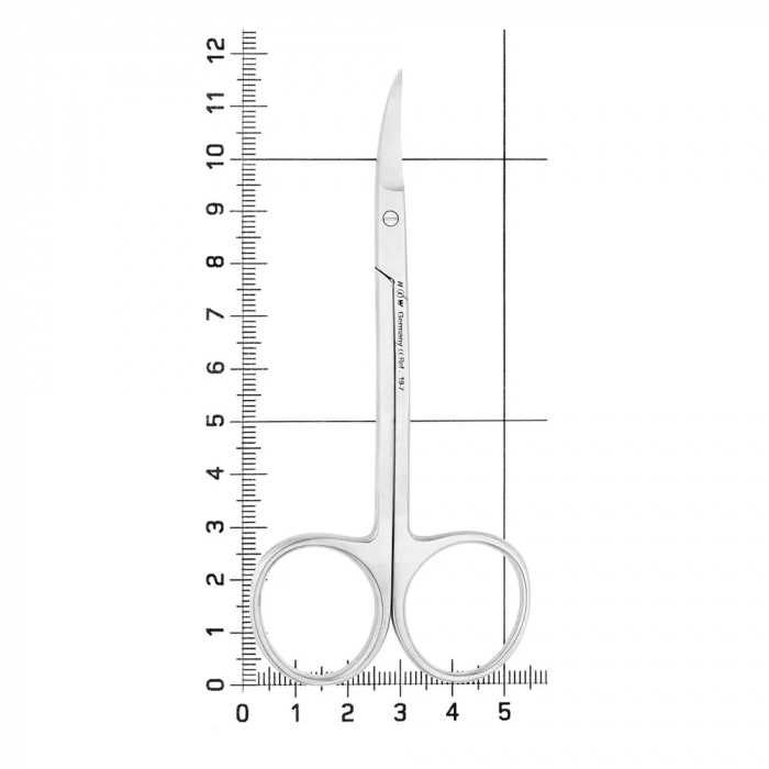 Ножницы хирургические двойной изгиб La Grange, 11,5 см, зубчатые, 19-7*