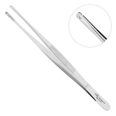 Пинцет шовный прямой, боковое окно, 15,0 см, 22-12*