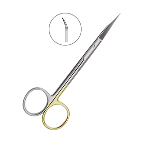 Ножницы хирургические изогнутые Goldmann-Fox SC, 12,5 см, SuperCut, 19-6SC*