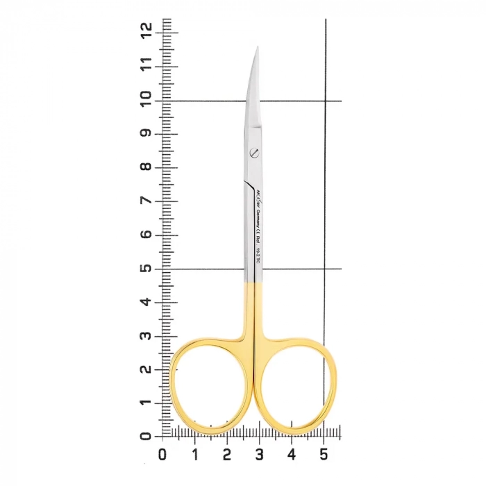 Ножницы хирургические изогнутые Iris-Schere TC, 11,5 см, карбит вольфрамовые вставки, 19-2TC*