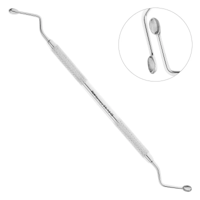 Ложка кюретажная Hemingway, овальная, изогнутая, 4,0 мм, 25-10*