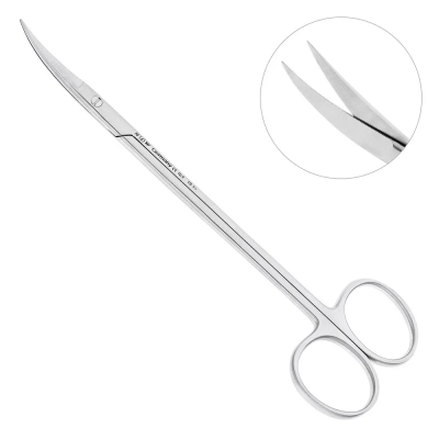 Ножницы хирургические изогнутые Kelly, 16,0 см, зубчатые, 19-15*