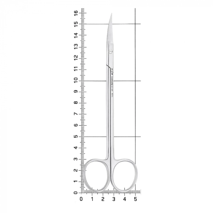 Ножницы хирургические изогнутые Kelly, 16,0 см, зубчатые, 19-15*