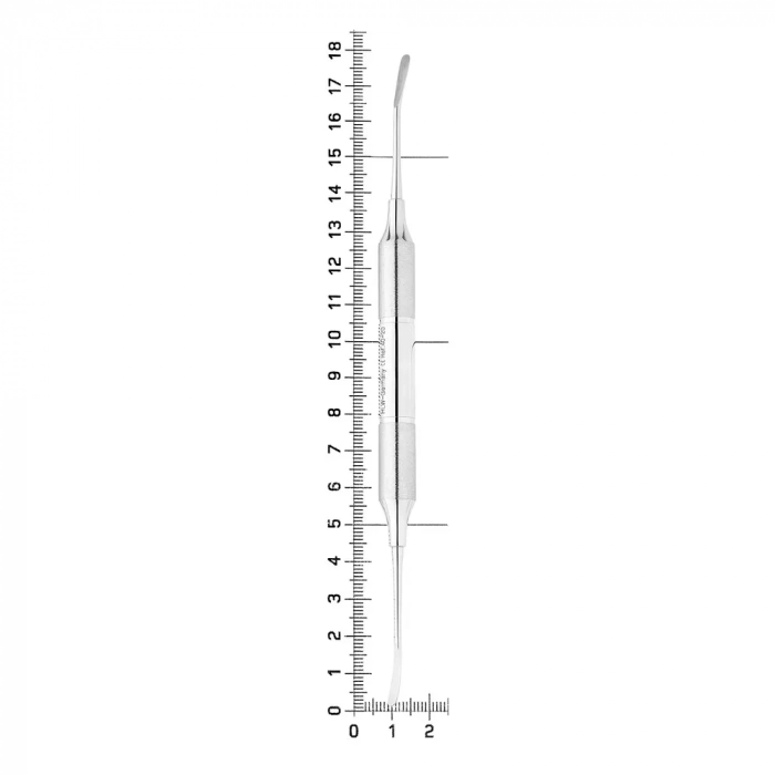 Распатор-микро двусторонний лингвальный, 2,8-2,8 мм, ручка DELUXE, ø 10 мм, 40-20*