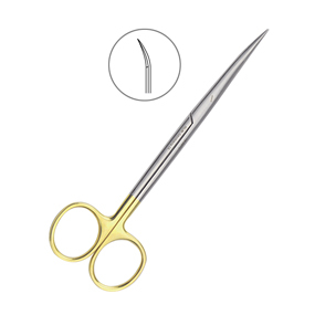 Ножницы хирургические изогнутые Metzenbaum TC, 14,5 см, тупой кончик, твердосплав, 19-26TC*