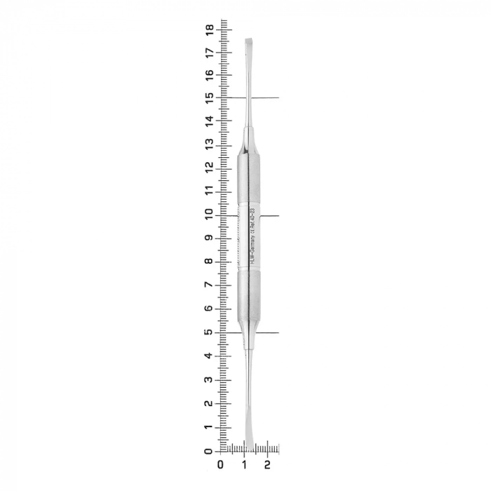 Распатор-микро двусторонний, 3,5-3,5 мм, ручка DELUXE, ø 10 мм, 40-23*
