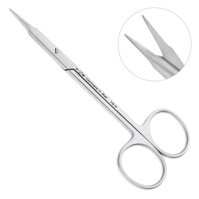 Ножницы хирургические прямые 11,5 см Stevens, зубчатые, 19-3*