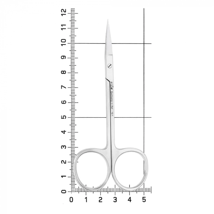 Ножницы хирургические прямые Iris, 11,5 см, зубчатые, 19-1*