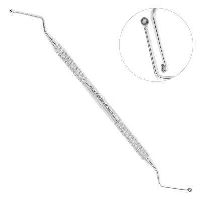 Ложка кюретажная Martin, круглая, изогнутая, 3,0 мм, 25-12*