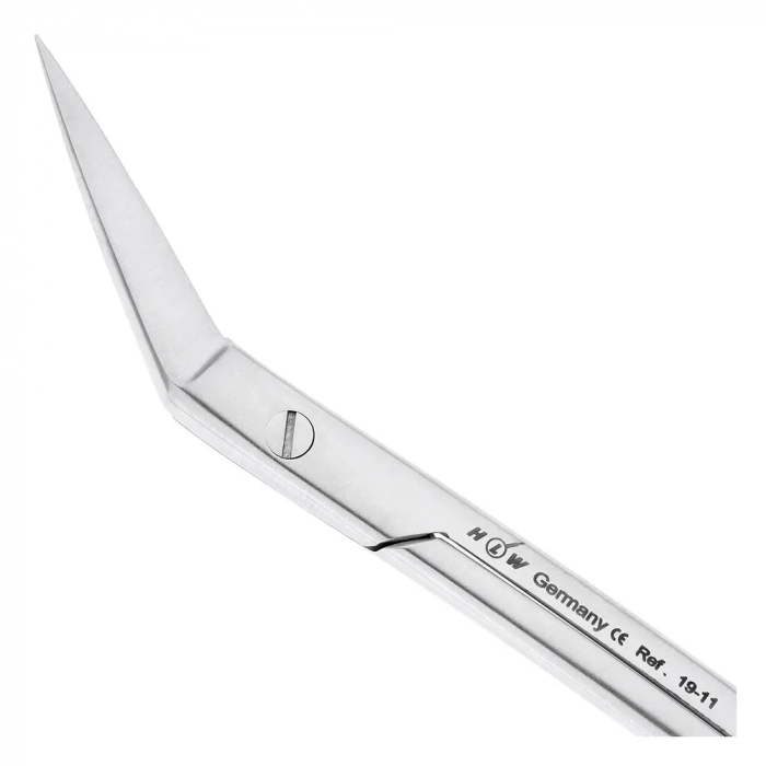 Ножницы хирургические угловые Goldmann-Fox, 16 см, зубчатые, 19-11*