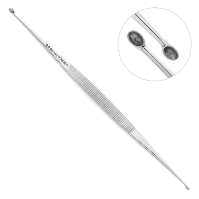 Ложка кюретажная Williger, овальная, прямая, 2,0-2,5 мм, 25-7*