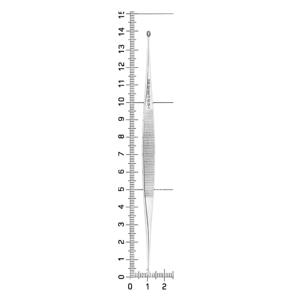 Ложка кюретажная Williger, овальная, прямая, 2,0-2,5 мм, 25-7*